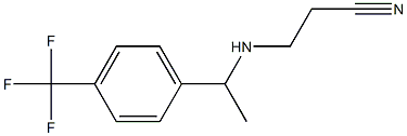 3-({1-[4-(trifluoromethyl)phenyl]ethyl}amino)propanenitrile Struktur