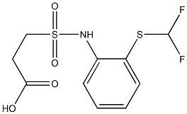 3-({2-[(difluoromethyl)sulfanyl]phenyl}sulfamoyl)propanoic acid Struktur