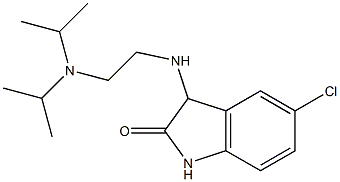 3-({2-[bis(propan-2-yl)amino]ethyl}amino)-5-chloro-2,3-dihydro-1H-indol-2-one Struktur