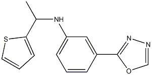 3-(1,3,4-oxadiazol-2-yl)-N-[1-(thiophen-2-yl)ethyl]aniline Struktur