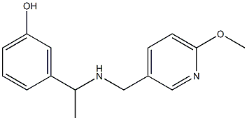 3-(1-{[(6-methoxypyridin-3-yl)methyl]amino}ethyl)phenol Struktur