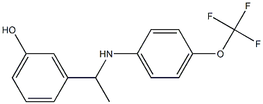 3-(1-{[4-(trifluoromethoxy)phenyl]amino}ethyl)phenol Struktur