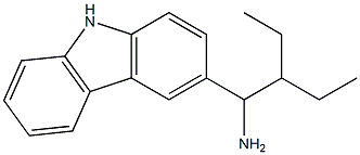 3-(1-amino-2-ethylbutyl)-9H-carbazole Struktur