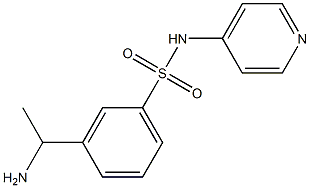 3-(1-aminoethyl)-N-(pyridin-4-yl)benzene-1-sulfonamide Struktur