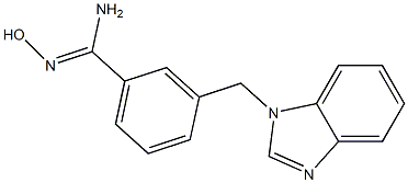 3-(1H-benzimidazol-1-ylmethyl)-N'-hydroxybenzenecarboximidamide Struktur