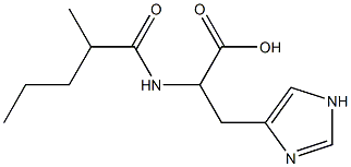 3-(1H-imidazol-4-yl)-2-(2-methylpentanamido)propanoic acid Struktur