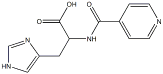 3-(1H-imidazol-4-yl)-2-(isonicotinoylamino)propanoic acid Struktur