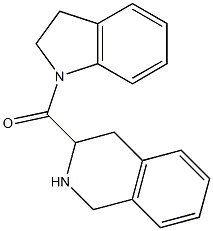 3-(2,3-dihydro-1H-indol-1-ylcarbonyl)-1,2,3,4-tetrahydroisoquinoline Struktur