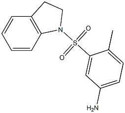 3-(2,3-dihydro-1H-indole-1-sulfonyl)-4-methylaniline Struktur