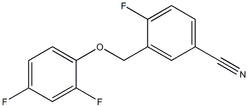 3-(2,4-difluorophenoxymethyl)-4-fluorobenzonitrile Struktur