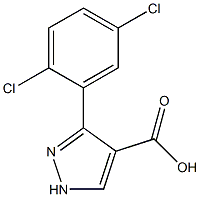 3-(2,5-dichlorophenyl)-1H-pyrazole-4-carboxylic acid Struktur