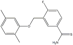 3-(2,5-dimethylphenoxymethyl)-4-fluorobenzene-1-carbothioamide Struktur