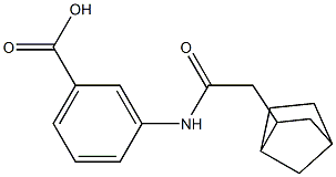 3-(2-{bicyclo[2.2.1]heptan-2-yl}acetamido)benzoic acid Struktur