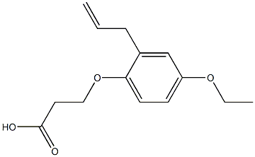 3-(2-allyl-4-ethoxyphenoxy)propanoic acid Struktur