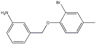 3-(2-bromo-4-methylphenoxymethyl)aniline Struktur