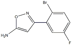 3-(2-bromo-5-fluorophenyl)-1,2-oxazol-5-amine Struktur