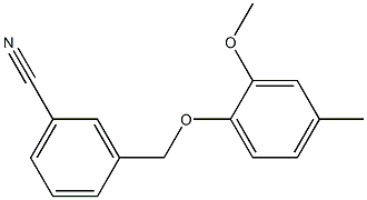 3-(2-methoxy-4-methylphenoxymethyl)benzonitrile Struktur