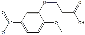 3-(2-methoxy-5-nitrophenoxy)propanoic acid Struktur