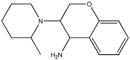 3-(2-methylpiperidin-1-yl)-3,4-dihydro-2H-1-benzopyran-4-amine Struktur