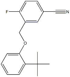 3-(2-tert-butylphenoxymethyl)-4-fluorobenzonitrile Struktur