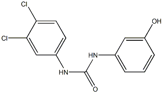 3-(3,4-dichlorophenyl)-1-(3-hydroxyphenyl)urea Struktur