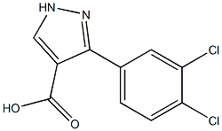 3-(3,4-dichlorophenyl)-1H-pyrazole-4-carboxylic acid Struktur