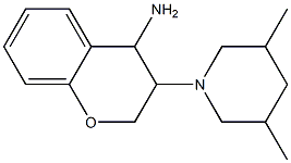 3-(3,5-dimethylpiperidin-1-yl)-3,4-dihydro-2H-1-benzopyran-4-amine Struktur