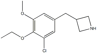 3-(3-chloro-4-ethoxy-5-methoxybenzyl)azetidine Struktur