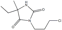 3-(3-chloropropyl)-5-ethyl-5-methylimidazolidine-2,4-dione Struktur