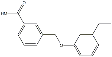 3-(3-ethylphenoxymethyl)benzoic acid Struktur