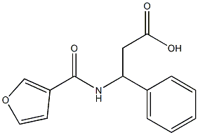 3-(3-furoylamino)-3-phenylpropanoic acid Struktur