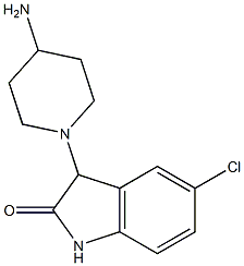 3-(4-aminopiperidin-1-yl)-5-chloro-2,3-dihydro-1H-indol-2-one Struktur