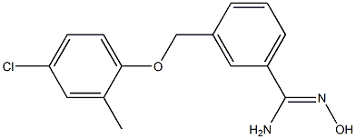 3-(4-chloro-2-methylphenoxymethyl)-N'-hydroxybenzene-1-carboximidamide Struktur