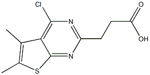 3-(4-chloro-5,6-dimethylthieno[2,3-d]pyrimidin-2-yl)propanoic acid Struktur