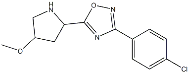 3-(4-chlorophenyl)-5-(4-methoxypyrrolidin-2-yl)-1,2,4-oxadiazole Struktur