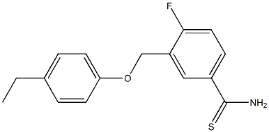 3-(4-ethylphenoxymethyl)-4-fluorobenzene-1-carbothioamide Struktur