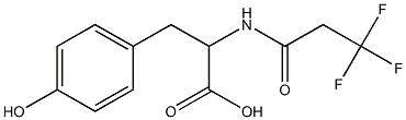 3-(4-hydroxyphenyl)-2-[(3,3,3-trifluoropropanoyl)amino]propanoic acid Struktur