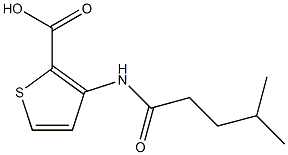 3-(4-methylpentanamido)thiophene-2-carboxylic acid Struktur