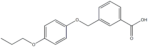 3-(4-propoxyphenoxymethyl)benzoic acid Struktur