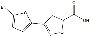 3-(5-bromofuran-2-yl)-4,5-dihydro-1,2-oxazole-5-carboxylic acid Struktur