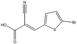 3-(5-bromothiophen-2-yl)-2-cyanoprop-2-enoic acid Struktur