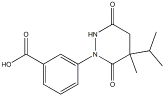 3-(5-isopropyl-5-methyl-3,6-dioxotetrahydropyridazin-1(2H)-yl)benzoic acid Struktur