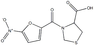 3-(5-nitro-2-furoyl)-1,3-thiazolidine-4-carboxylic acid Struktur