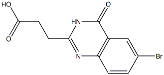 3-(6-bromo-4-oxo-3,4-dihydroquinazolin-2-yl)propanoic acid Struktur