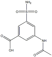 3-(acetylamino)-5-(aminosulfonyl)benzoic acid Struktur