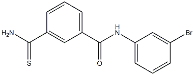 3-(aminocarbonothioyl)-N-(3-bromophenyl)benzamide Struktur