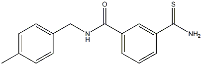 3-(aminocarbonothioyl)-N-(4-methylbenzyl)benzamide Struktur