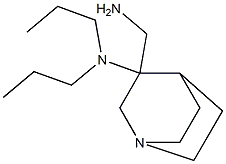 3-(aminomethyl)-N,N-dipropyl-1-azabicyclo[2.2.2]octan-3-amine Struktur