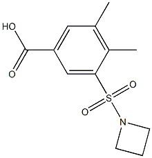 3-(azetidin-1-ylsulfonyl)-4,5-dimethylbenzoic acid Struktur