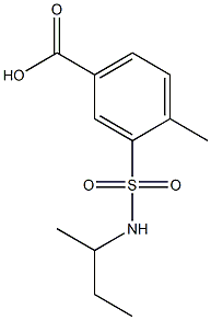 3-(butan-2-ylsulfamoyl)-4-methylbenzoic acid Struktur